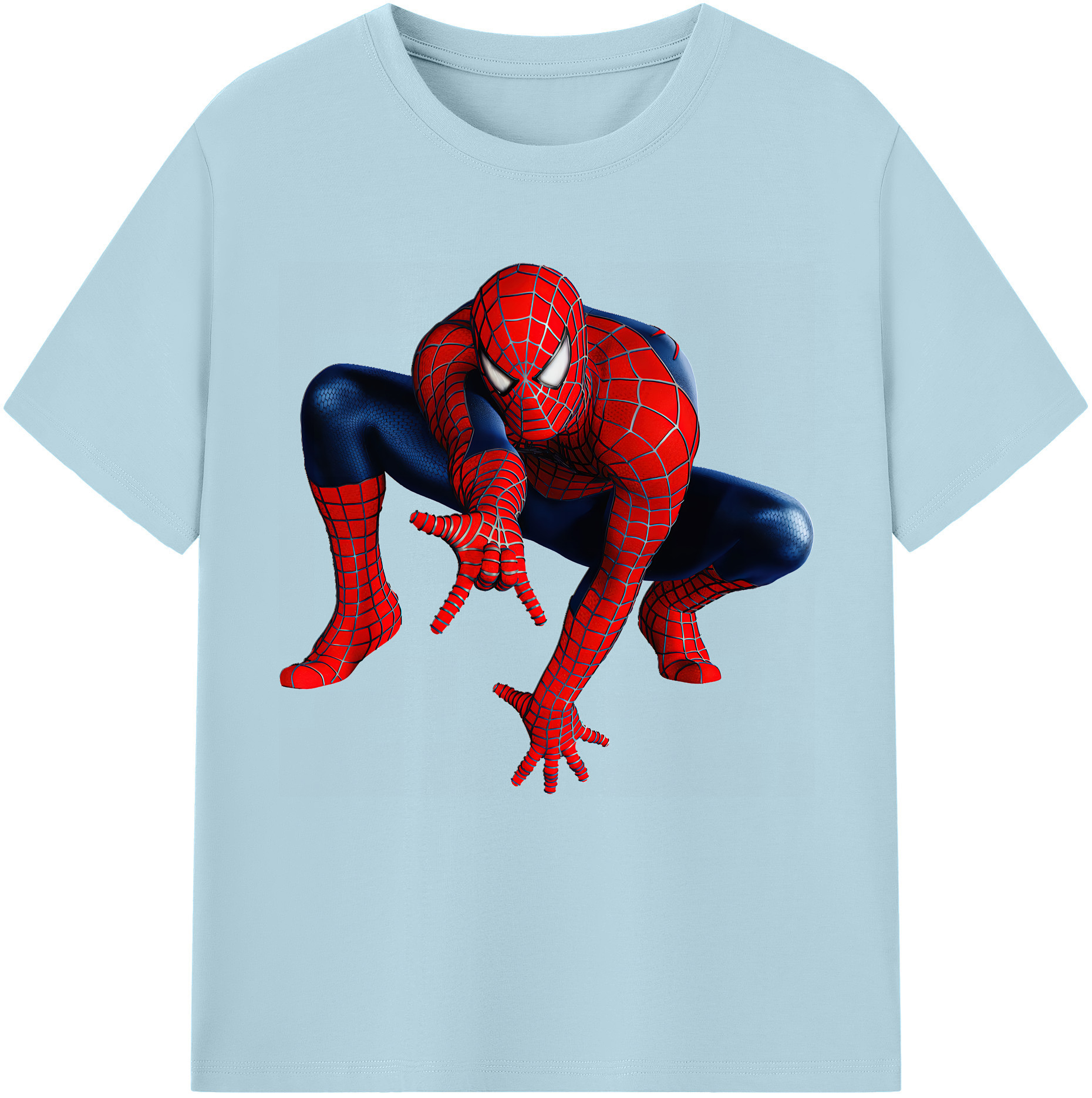 （画像用） Spider Man スパイダーマン 綿100％半袖Tシャツ（フロントプリント）
